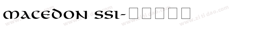 Macedon SSi字体转换